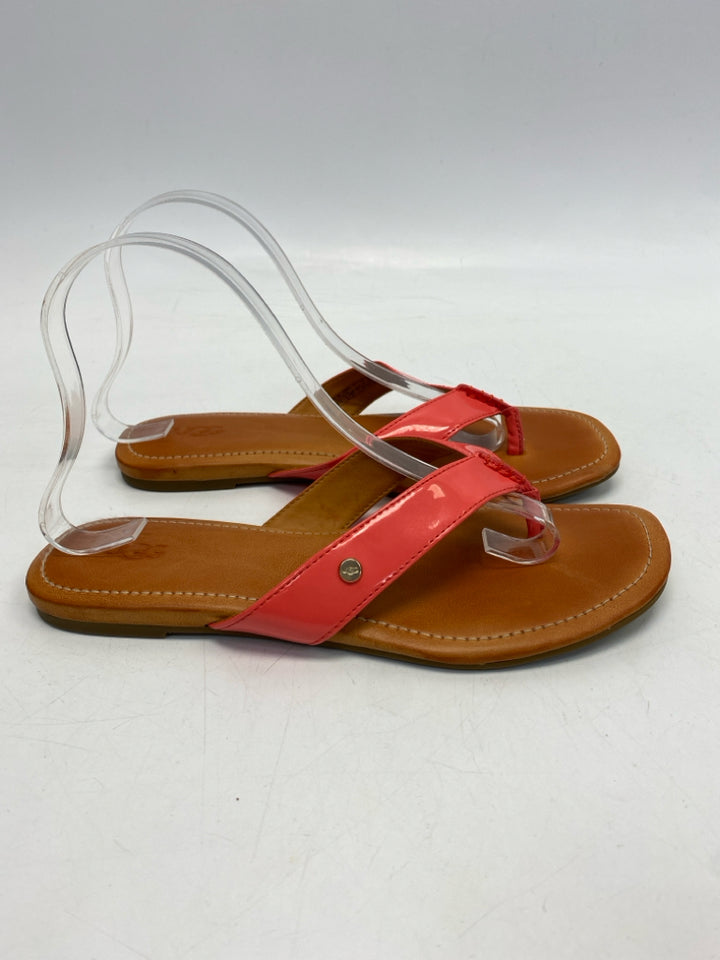 UGG  Size 9 Coral Patent Sandals