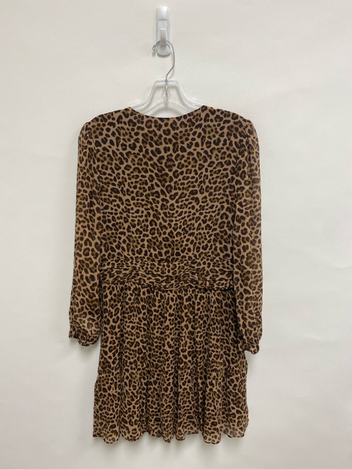 NWT Paige Size 8 Tan Brown Animal Print Ladies Dress