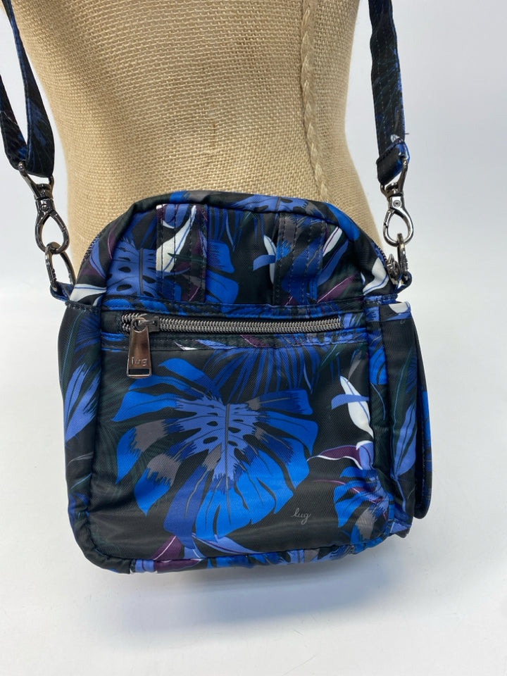 Lug Black Blue Nylon Crossbody