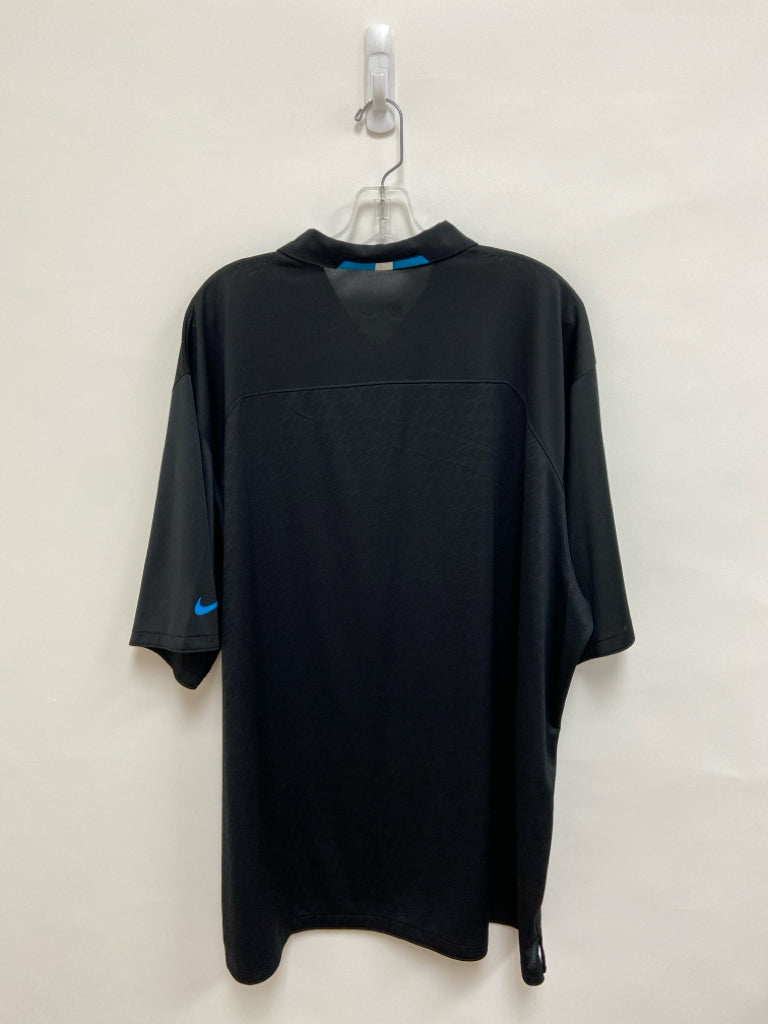 NFL Size XXL Black Blue Carolina Panthers Polo Men&