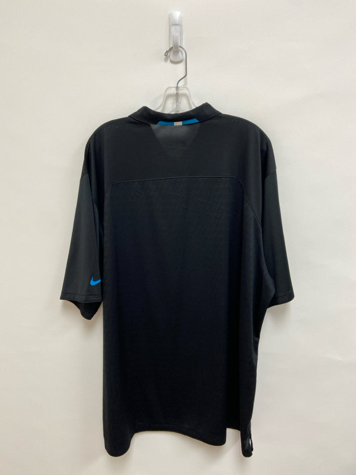 NFL Size XXL Black Blue Carolina Panthers Polo Men&