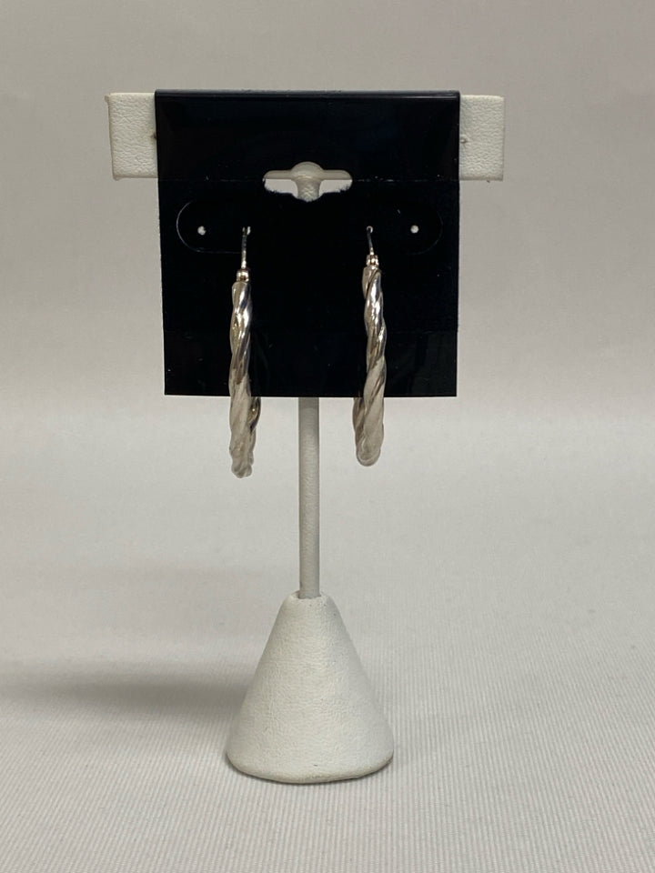 Silver Twisted Earrings