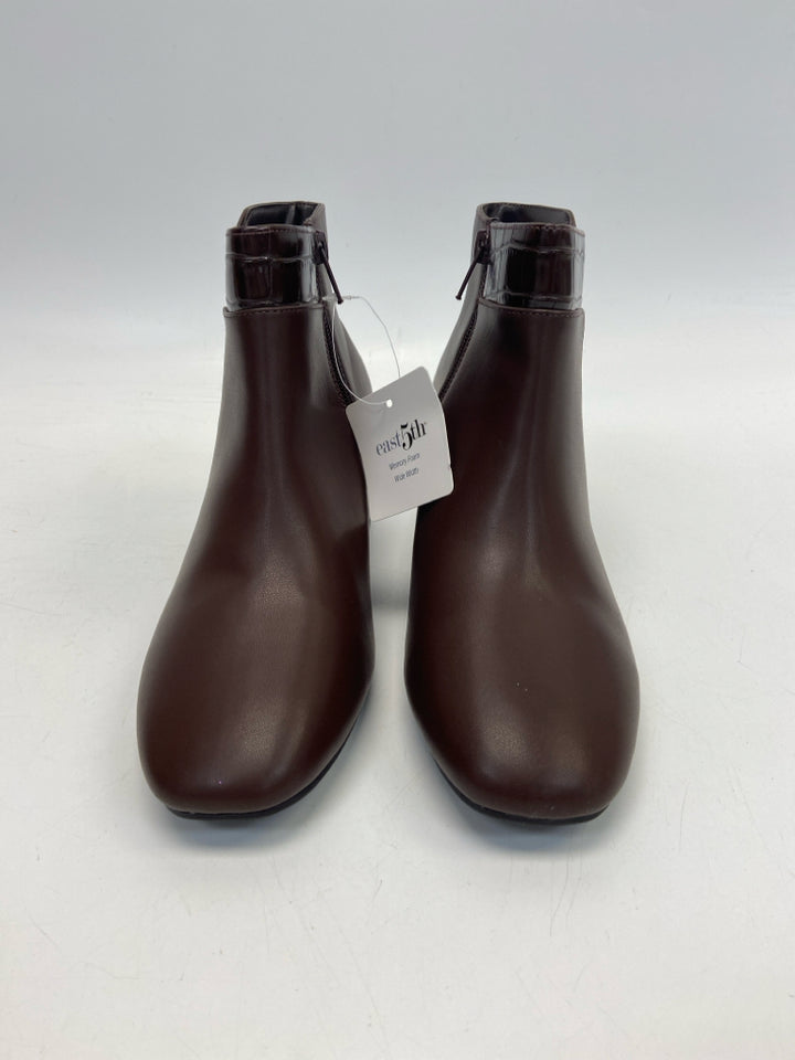 NWT East 5th  Size 7.5W  Dark Brown Boots  **WIDE WIDTH**