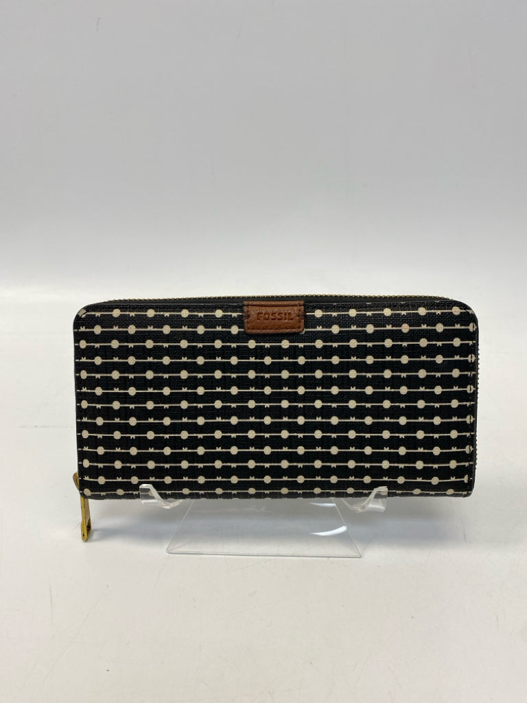 Fossil Black Cream Wallet