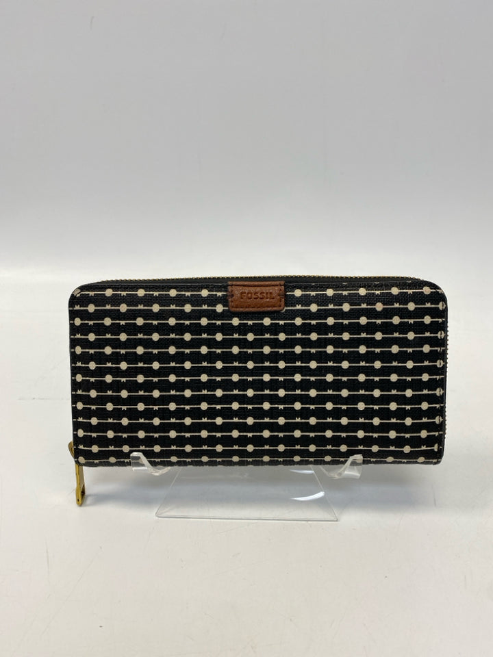Fossil Black Cream Wallet