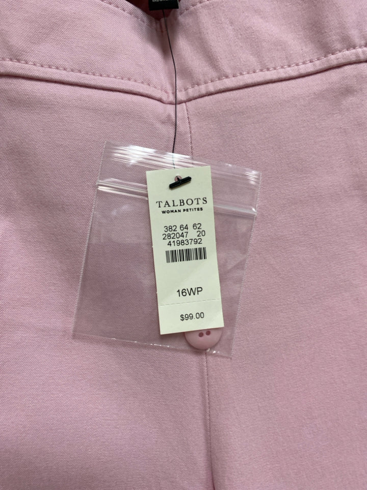 NWT Talbots  SIZE  16WP Pale Pink Plus Size Pants