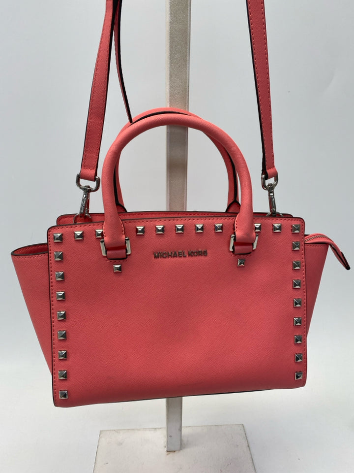 Michael Kors Coral Silver Studded Handbag