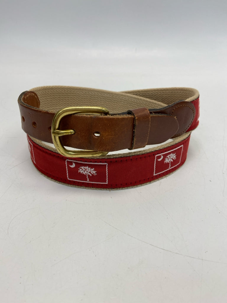 Leather Man Ltd Size 36 Red/White Tan Men&