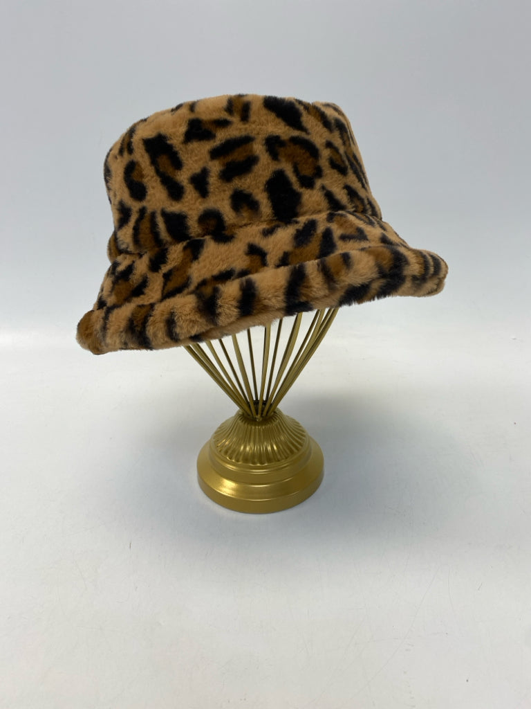 Brown/Black Animal Print Winter Hat