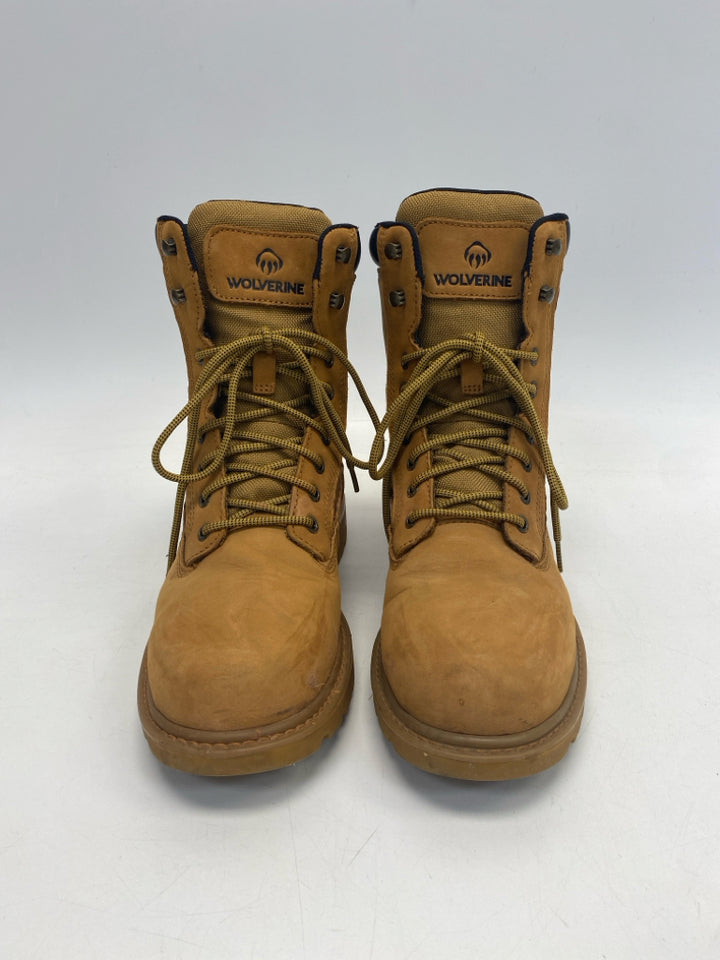 Wolverine Size 8.5 Tan Lace-Up Men&