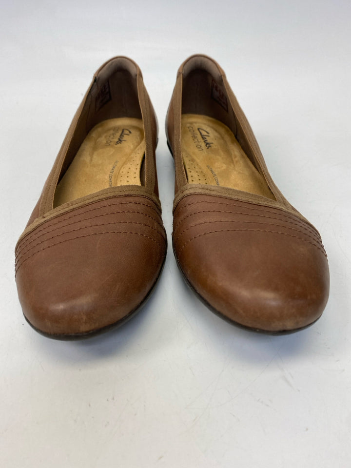 Clarks US Shoe Size 7.5 Brown Flats