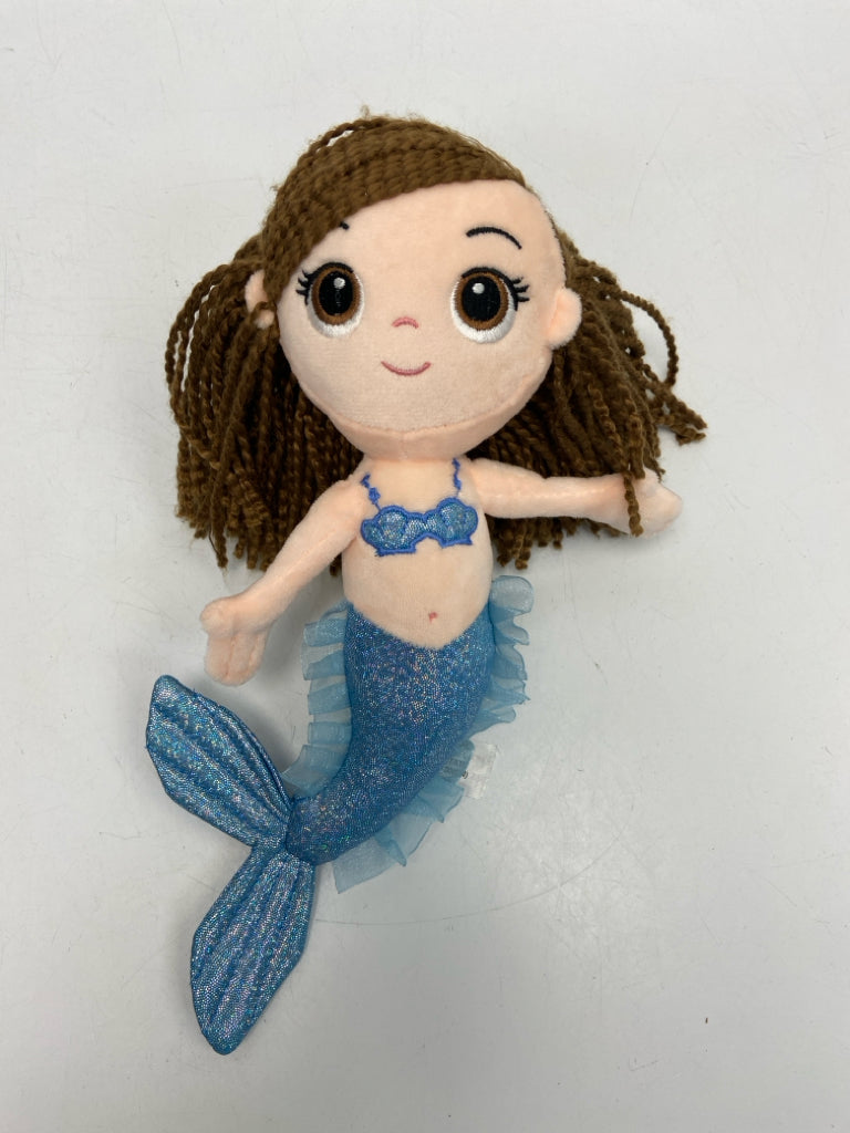 Blue Brown Stuffed Doll