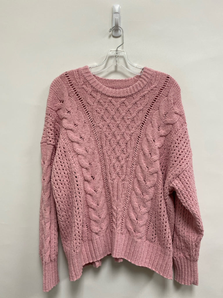 Abercrombie &amp; Fitch Size XL Pink Cable Knit Ladies Sweater