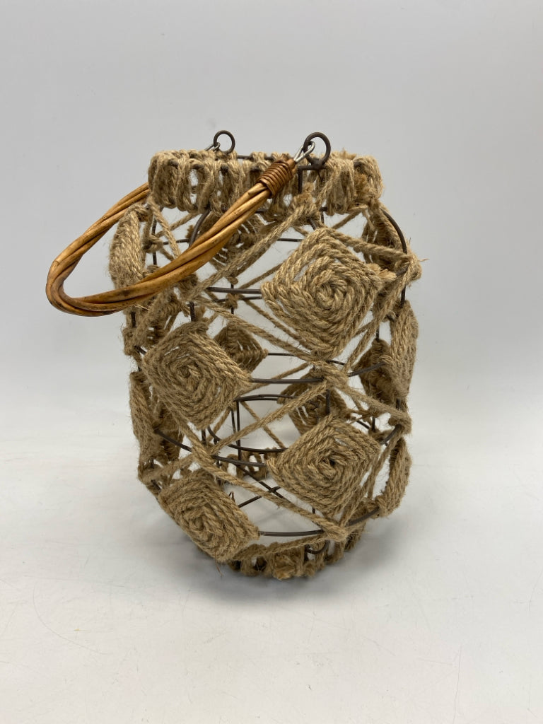 Natural Ropes Metal Lantern