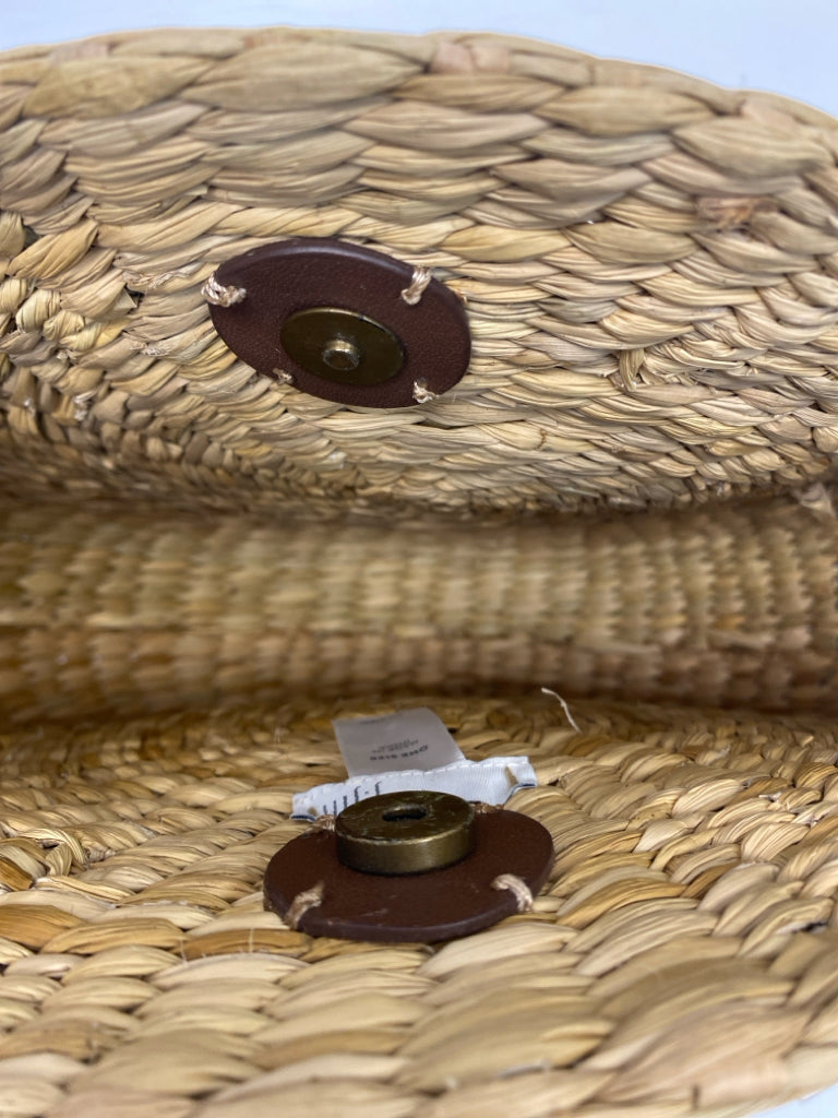 J Jill Natural Woven Straw Handbag