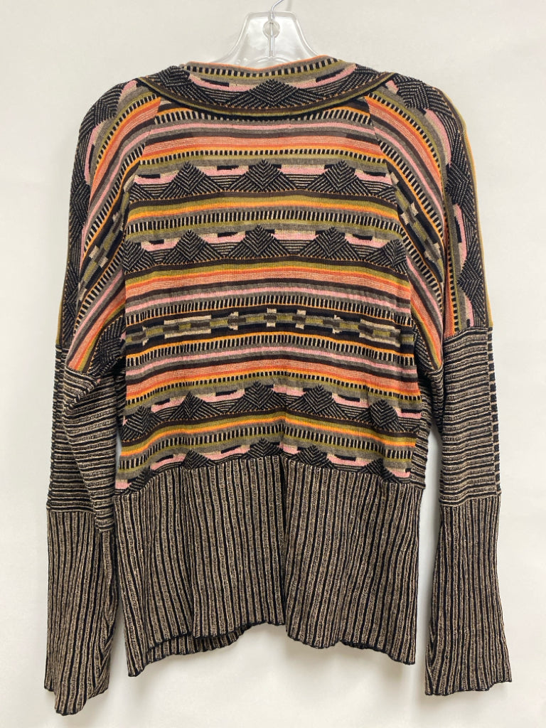 NWT Aldo Martins Size 12 Black Green/Pink Striped Ladies Sweater