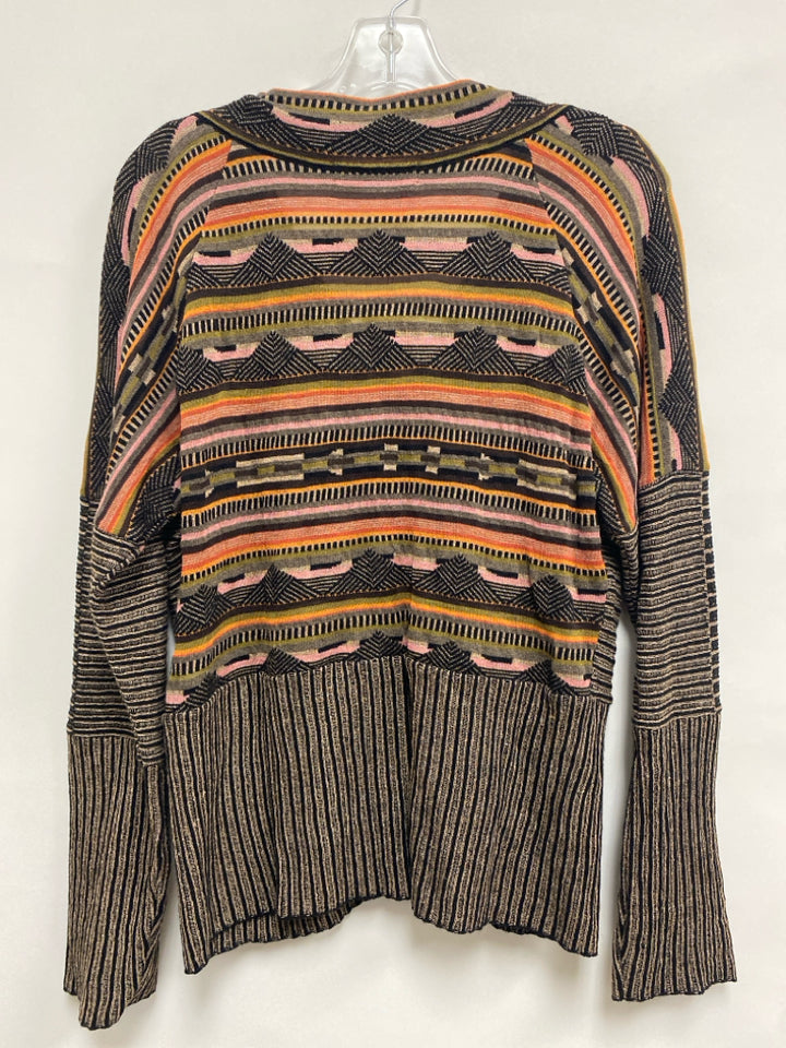 NWT Aldo Martins Size 12 Black Green/Pink Striped Ladies Sweater