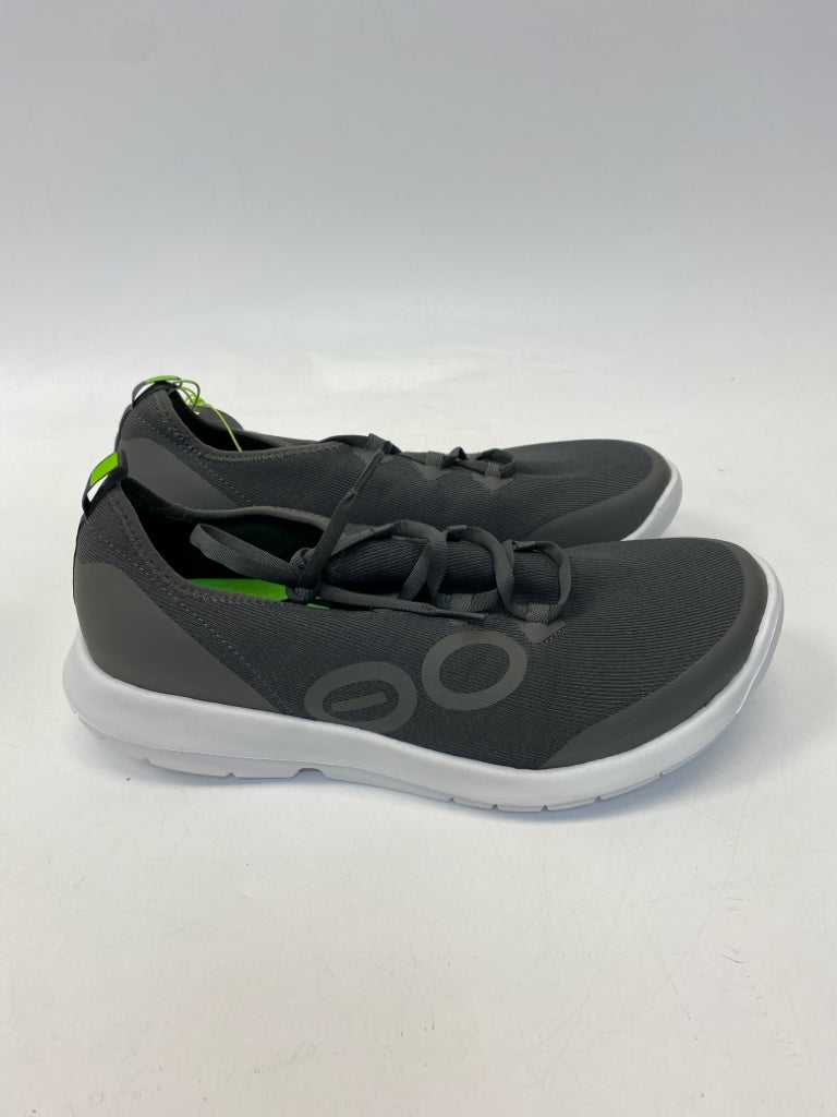 NWT Oofos Size 12 Gray Lace-Up Men&