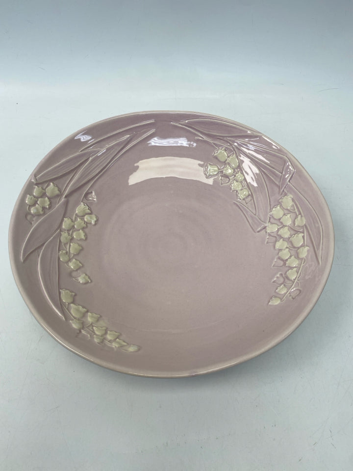 Lilac White Flowers Ceramic Decorative Bowl