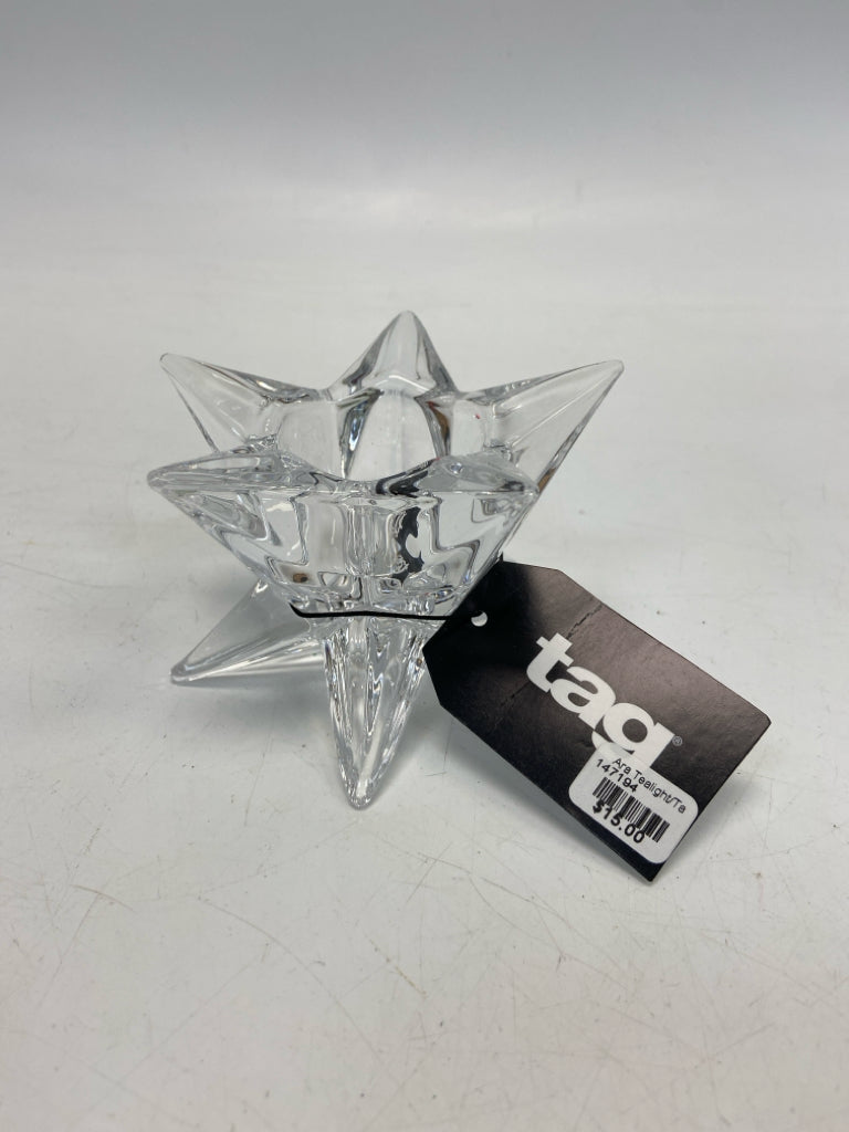 NWT Tag Clear Glass Candleholder(s)