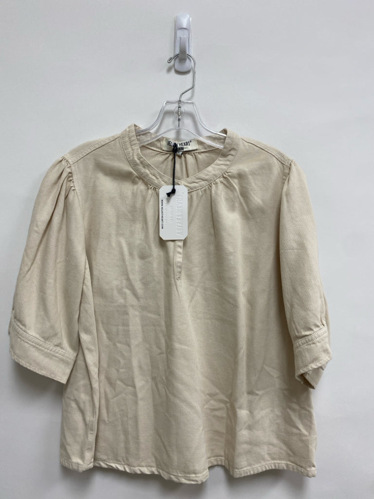 NWT Velvet Heart Size XL Beige Denim Ladies Top