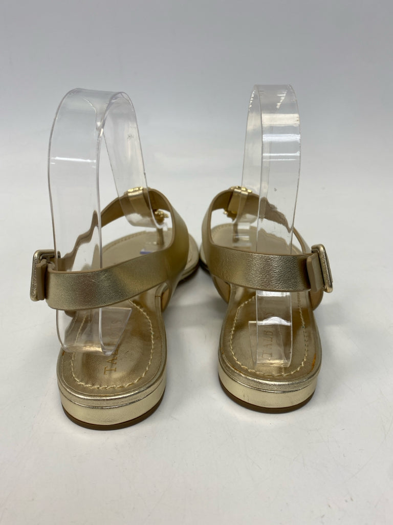 NWOT Talbots  Size 7 Gold Shell(s) Metallic Sandals
