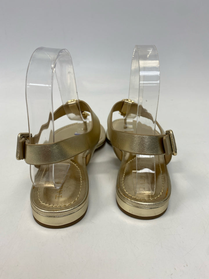 NWOT Talbots  Size 7 Gold Shell(s) Metallic Sandals
