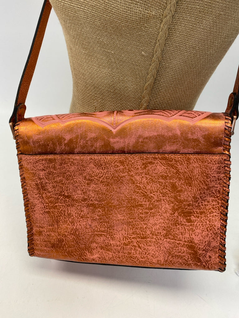 Patricia Nash Orange Pink Metallic Crossbody