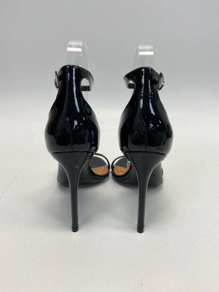 NWOT Ralph Lauren  Size 37B  Black Purple Label Patent Sandals