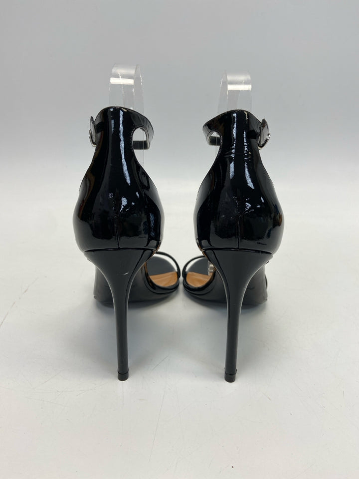 NWOT Ralph Lauren  Size 37B  Black Purple Label Patent Sandals