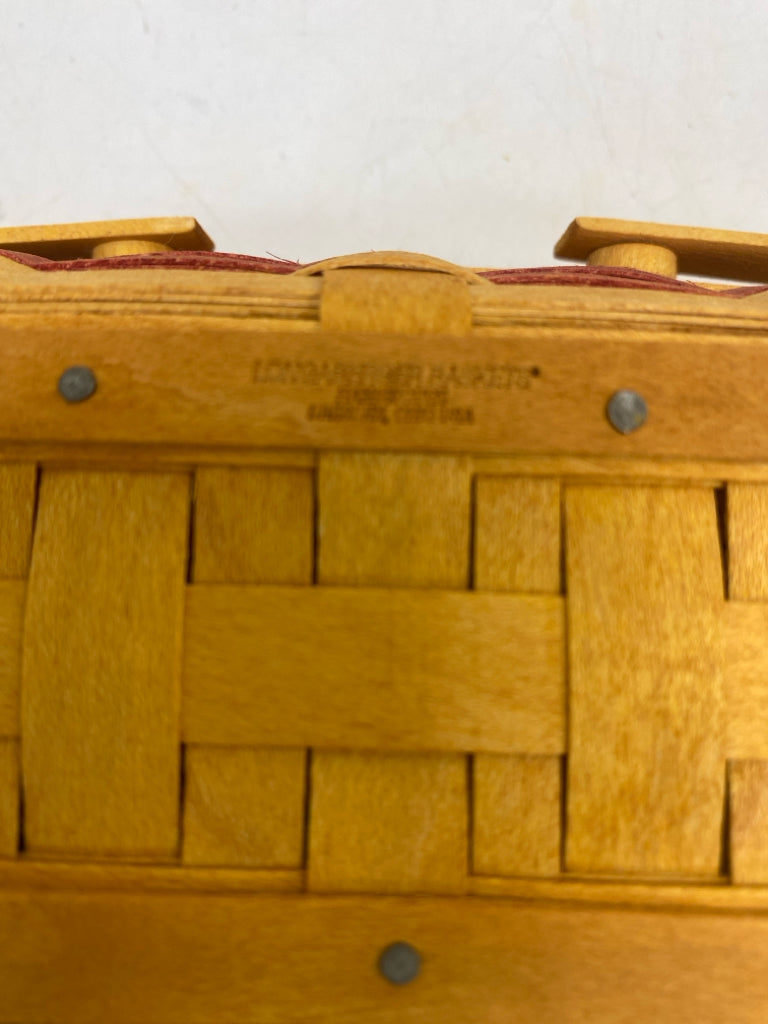 NWOT Longaberger 2010 Collector Club May Series Rose  Basket