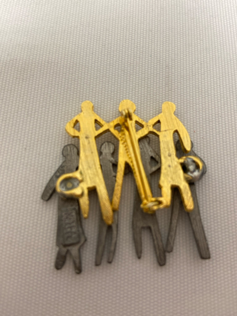 Silver Color Gold Color People Pin