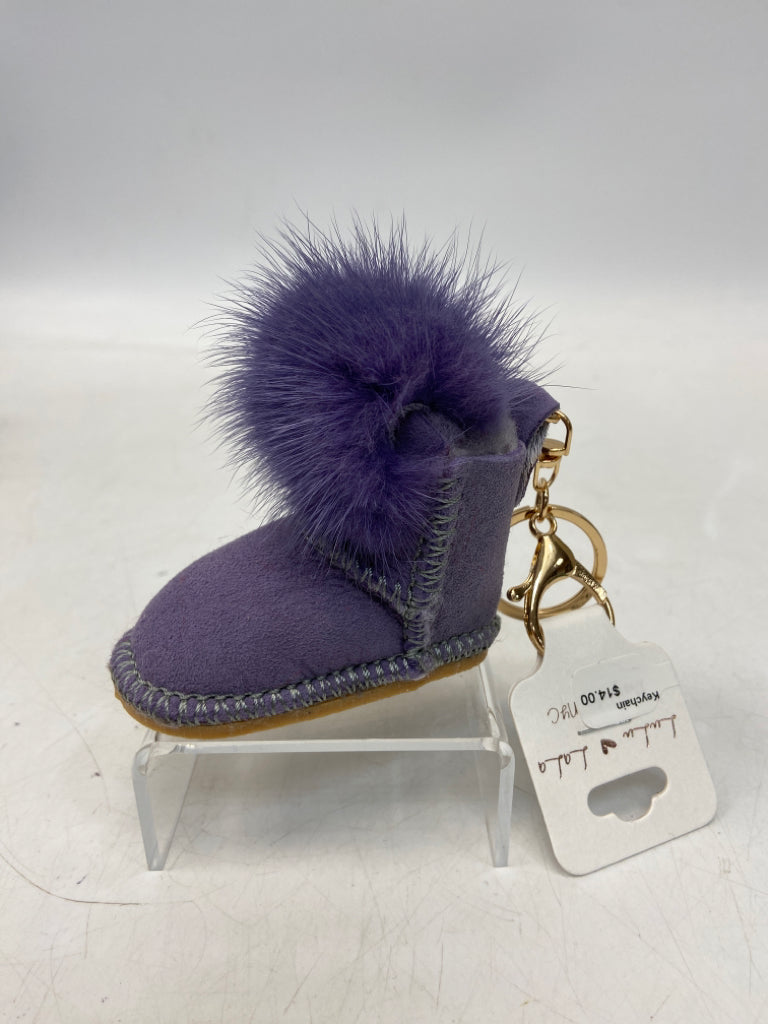 Tan Natural Faux Fur Keychain-Additional Colors