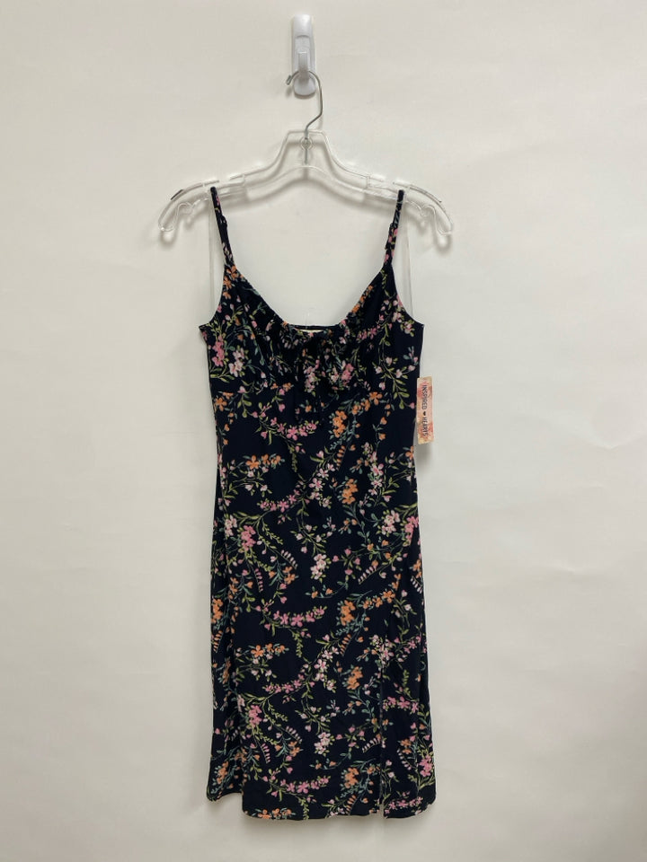 NWT Size L Black/Pink Coral/Green Flowers Tank Ladies Dress