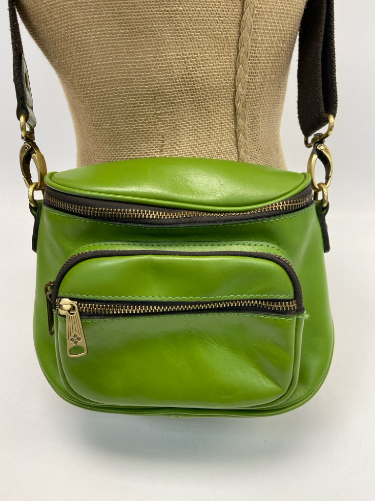 Patricia Nash Green Dark Brown Crossbody