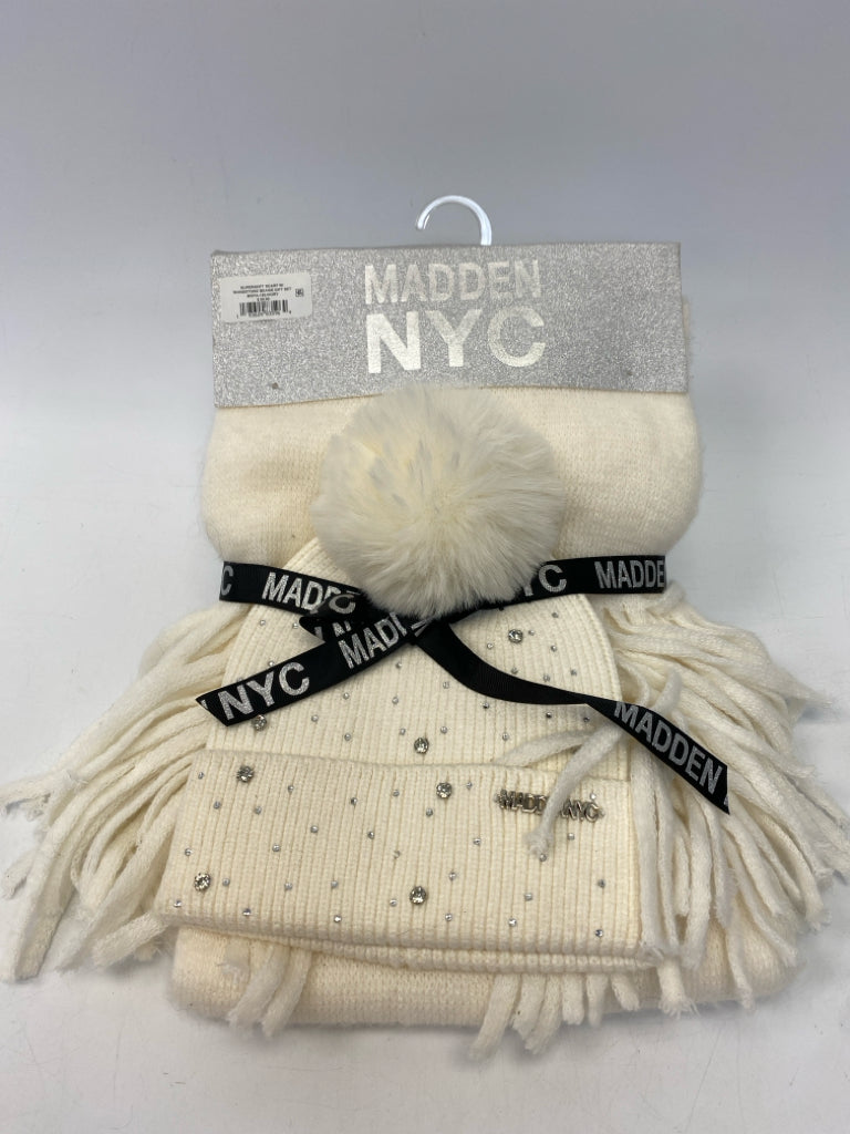 NEW Cream Rhinestone Winter Scarf