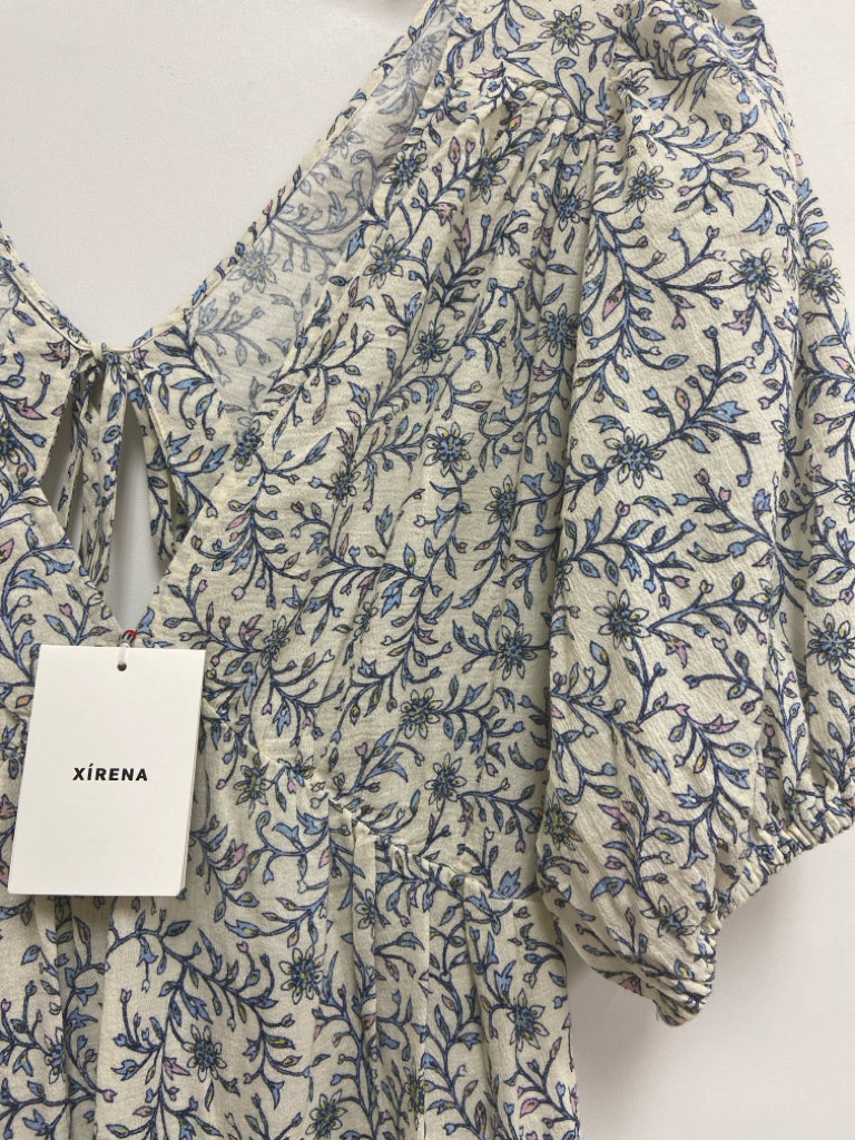NWT XiRENA Size S White Plum Vine Ladies Dress
