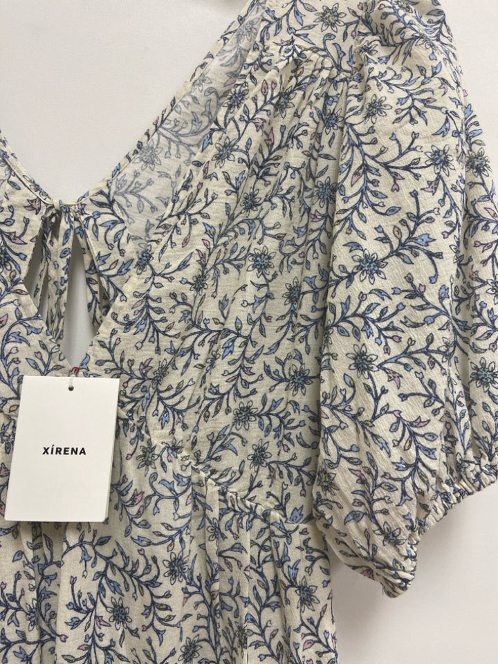 NWT XiRENA Size S White Plum Vine Ladies Dress