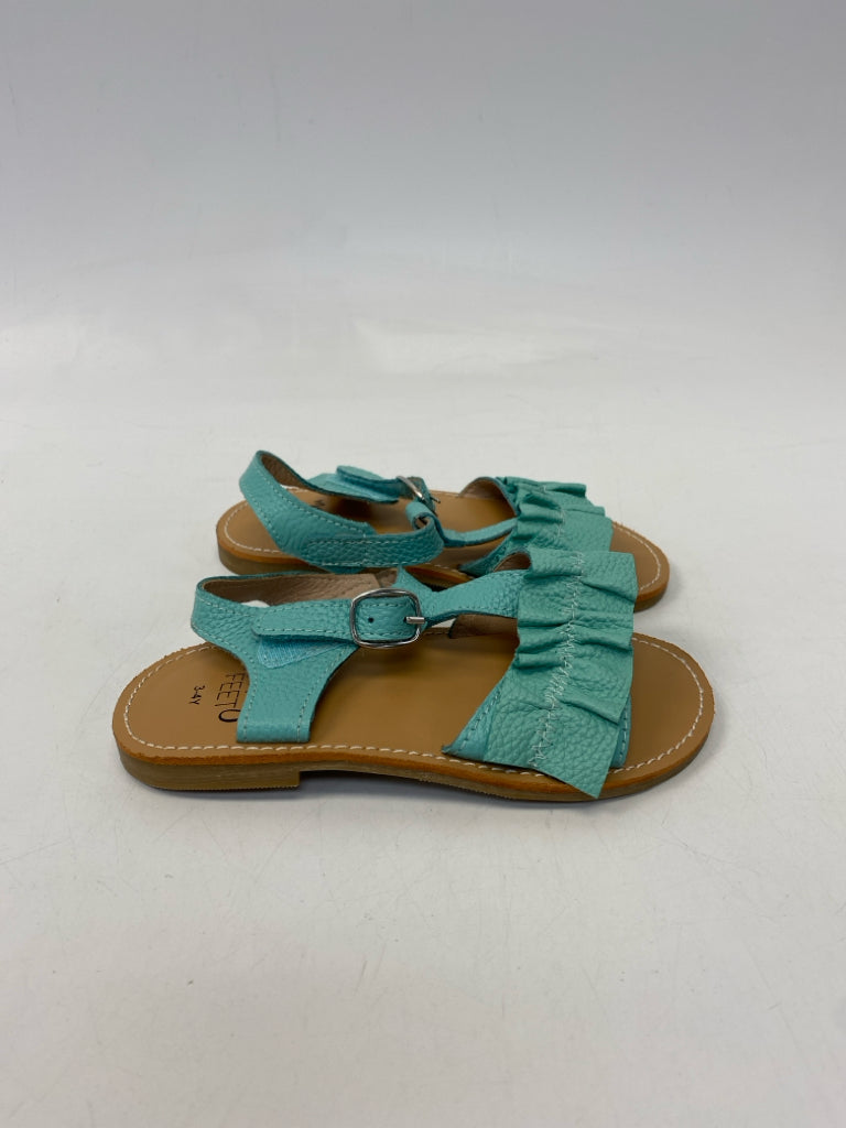 SIZE 3/4 Aqua Ruffles Girl&