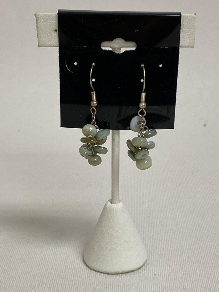 Seafoam Beige Knotted Earrings