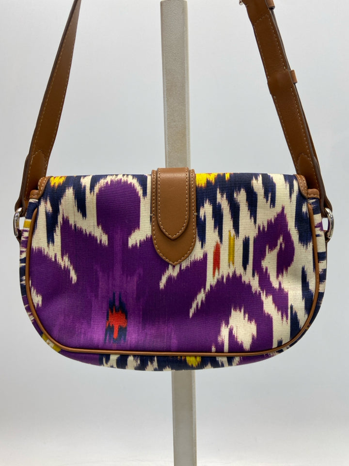 Ralph Lauren Silk Ikat Wellington Handbag