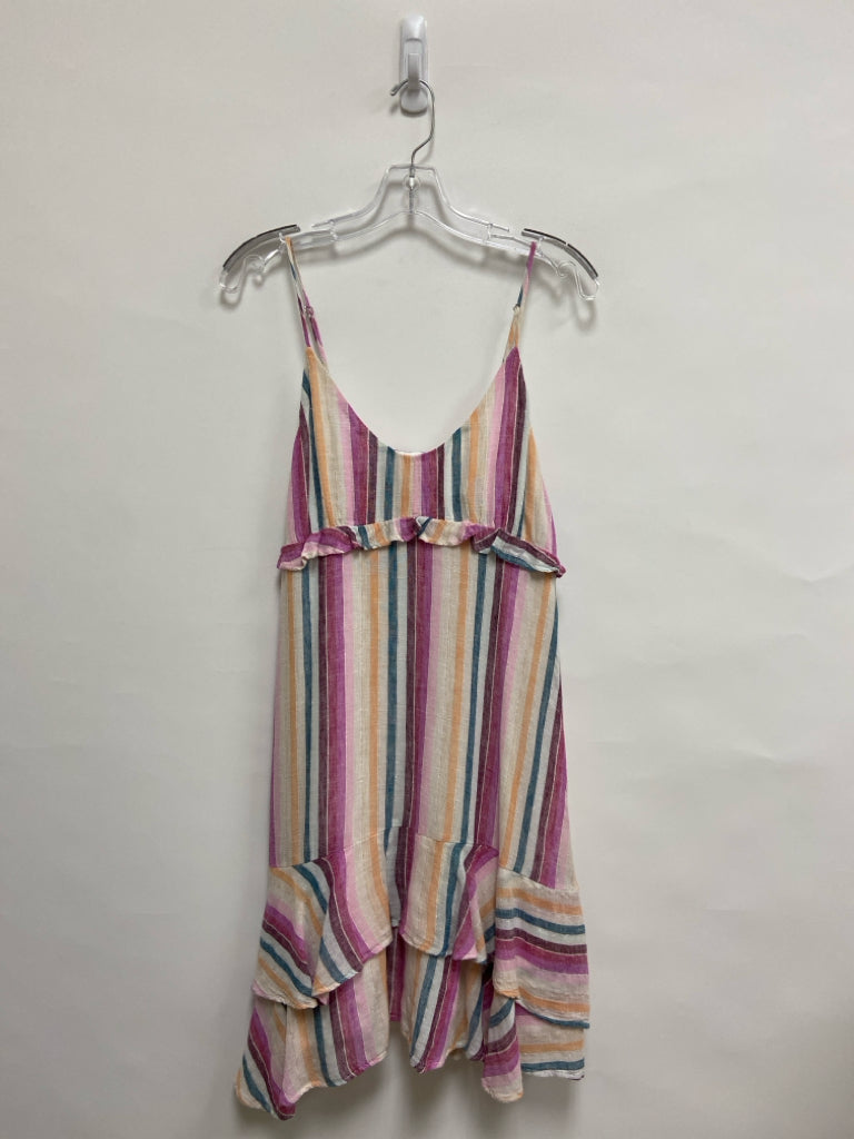 Rails Size S White Pink/Blue Striped Sleeveless Ladies Dress