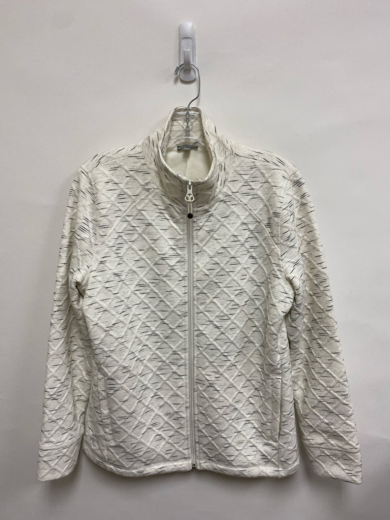 Talbots Size M White Black Streaked Ladies Jacket