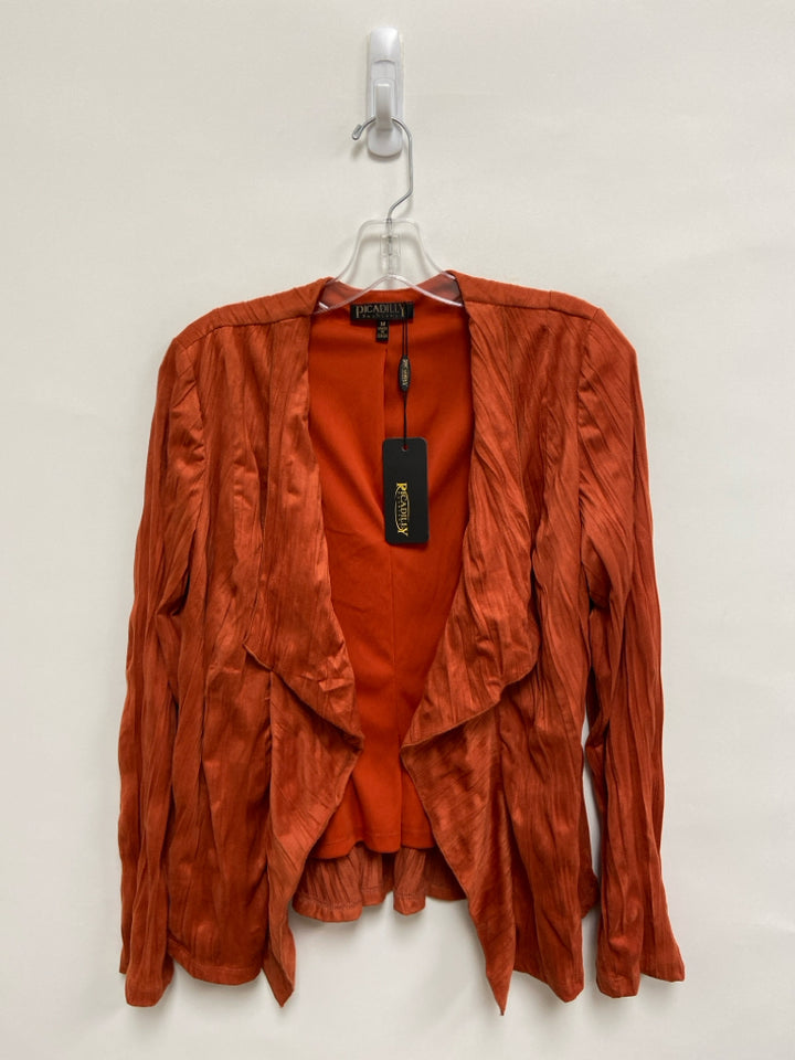 NWT Picadilly Size M Burnt Orange Drape Faux Suede Ladies Jacket