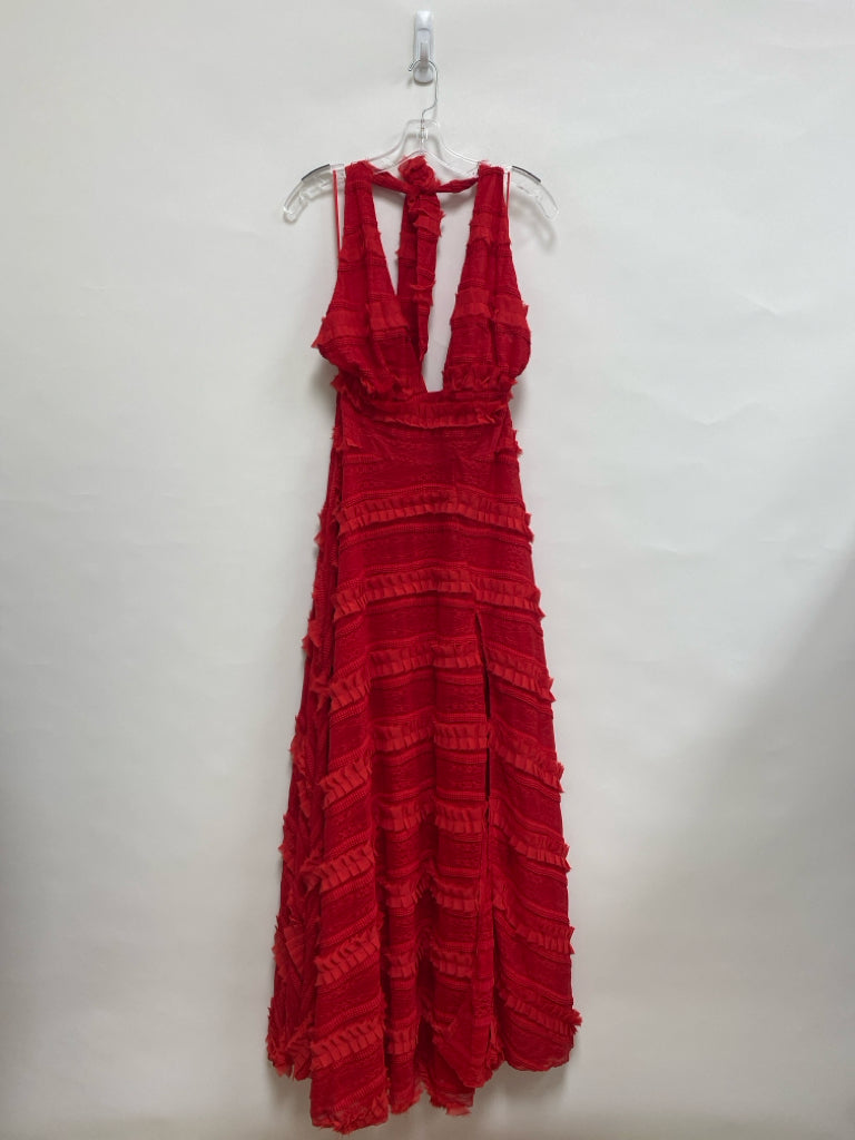 Akira Size L Raisin Ruffles Sleeveless Ladies Dress