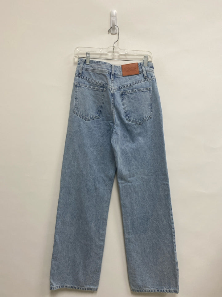PRINCESS POLLY Size 4 Pale Blue Wide Leg Ladies Jeans