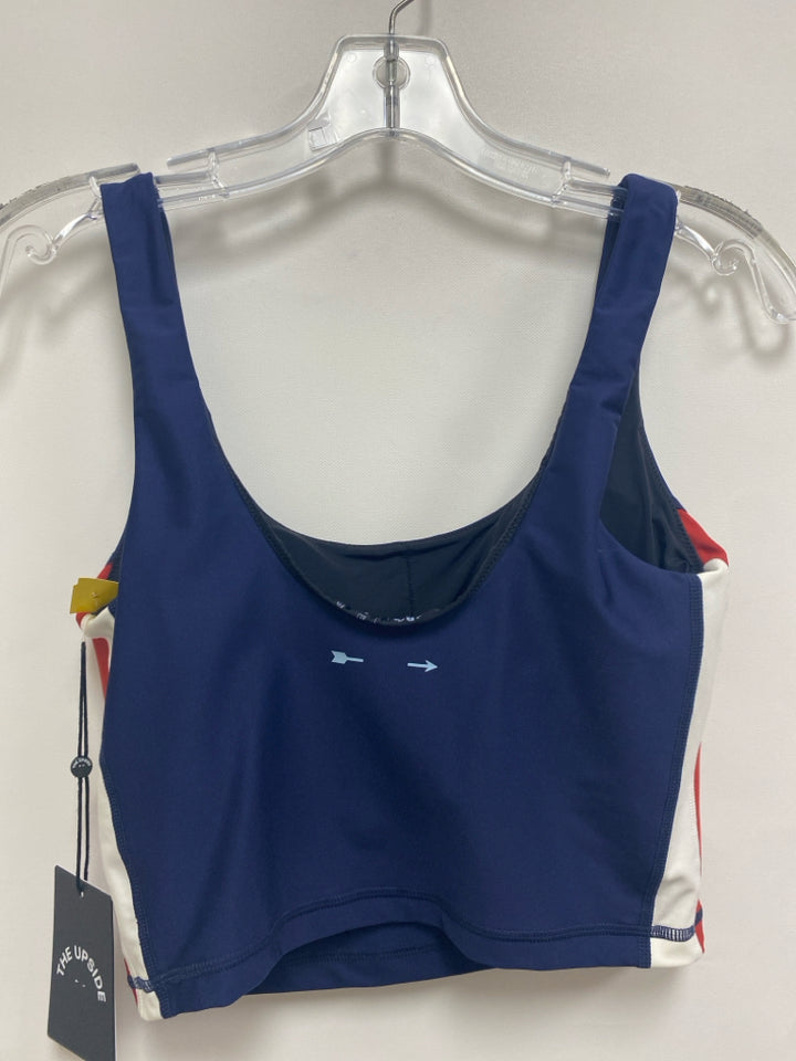 NWT THE UPSIDE Size 6 Navy White/Red Athletic  Bra