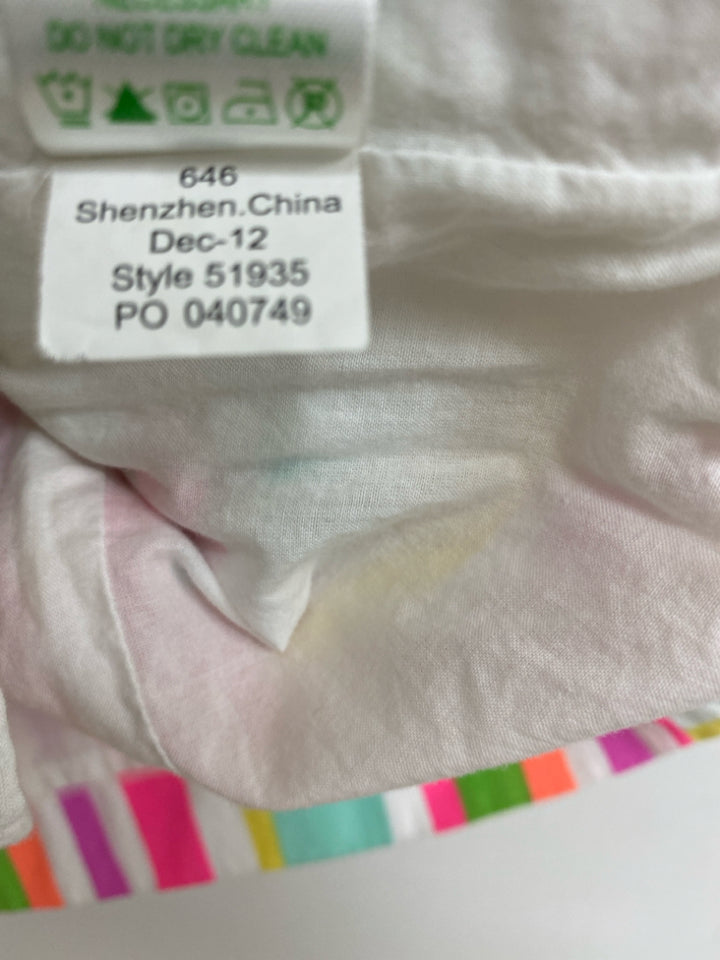 LILLY PULITZER Size 0 White Neon/Multi Stripes Sleeveless Ladies Dress