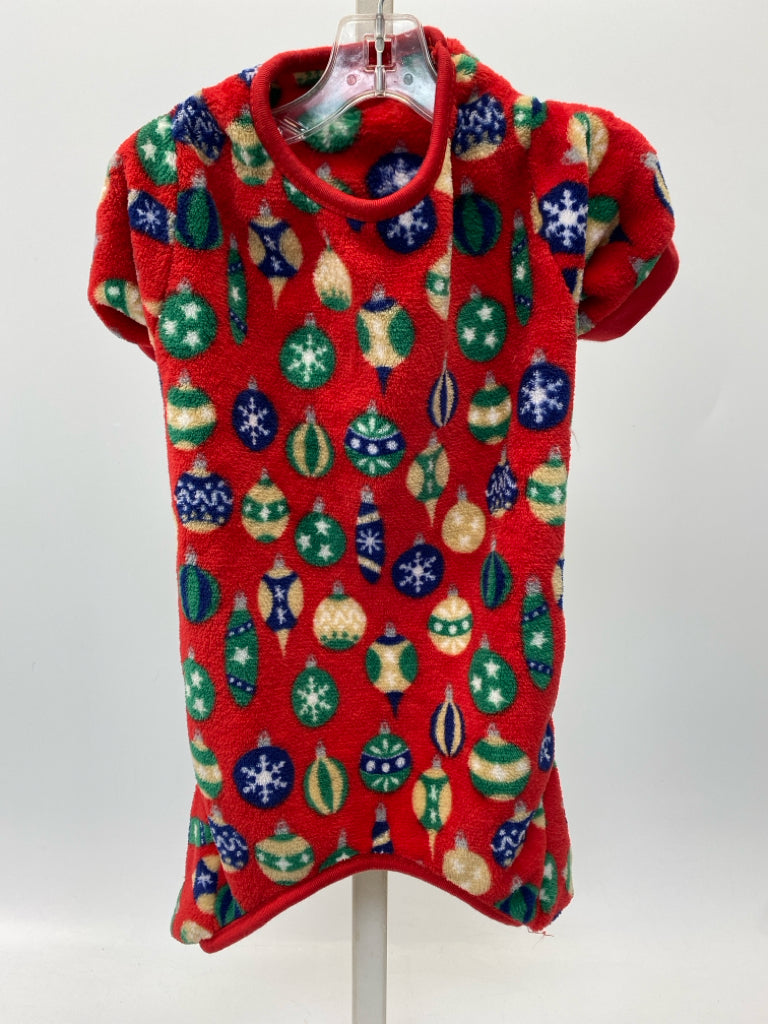 Red Multi Color Christmas Pet Clothing