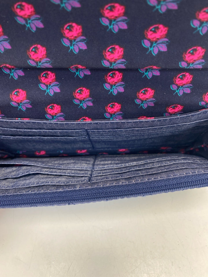 Vera Bradley Blue Quilted Wristlet